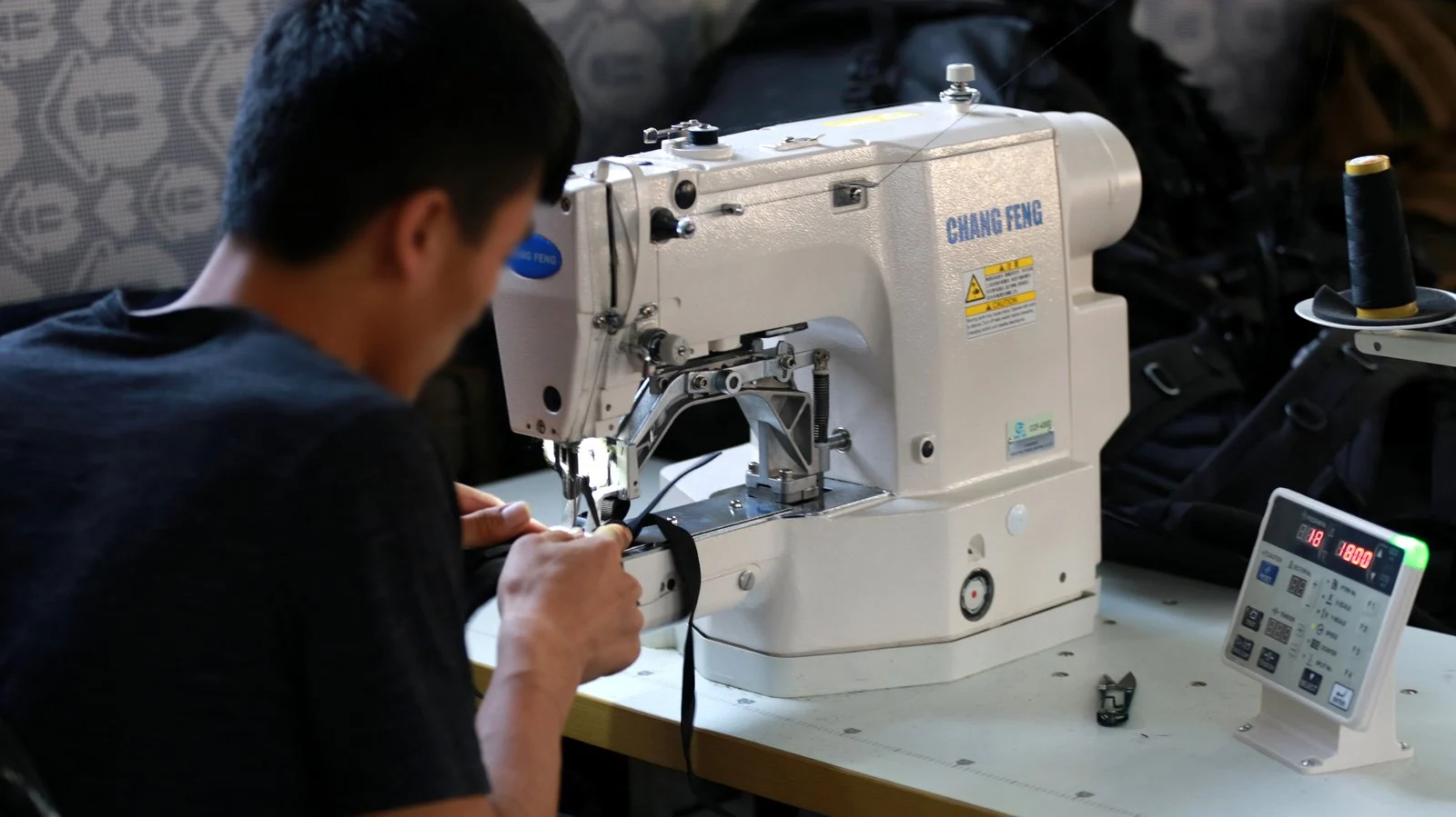 Bag production machinery in the Baigou factory